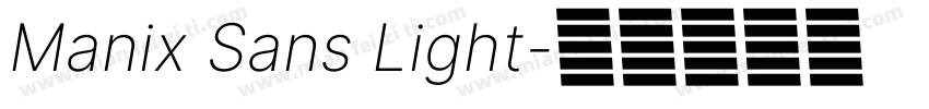Manix Sans Light字体转换